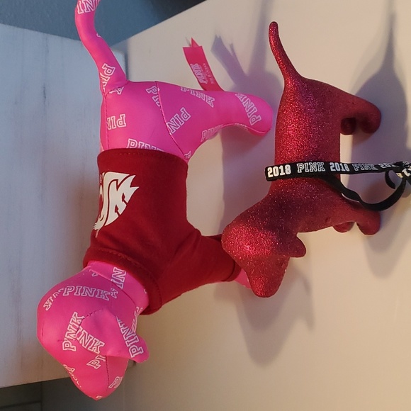 VS Pink Washington State Cougars Mini Dog and 2018 Ornament - Picture 2 of 4